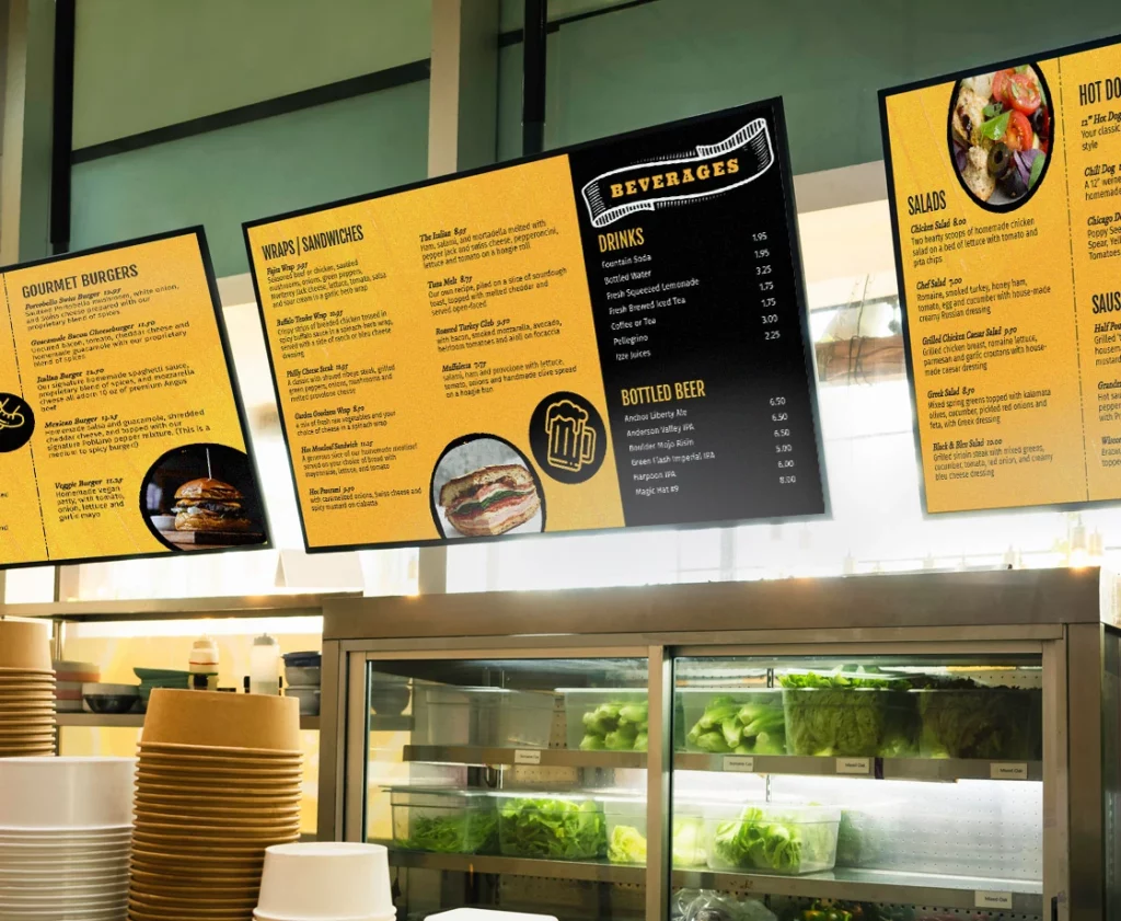 Écran Menu Restaurant
